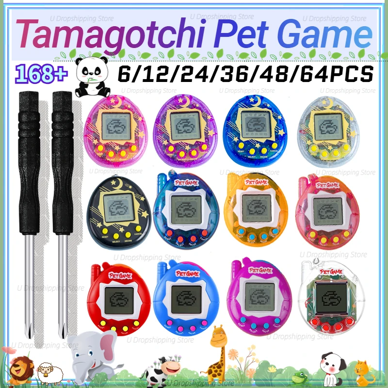 64-6PCS 가상 애완동물 키체인 다마고치 전자 장난 - Tamagotchi Electronic Pet Virtual 리뷰 및 가격