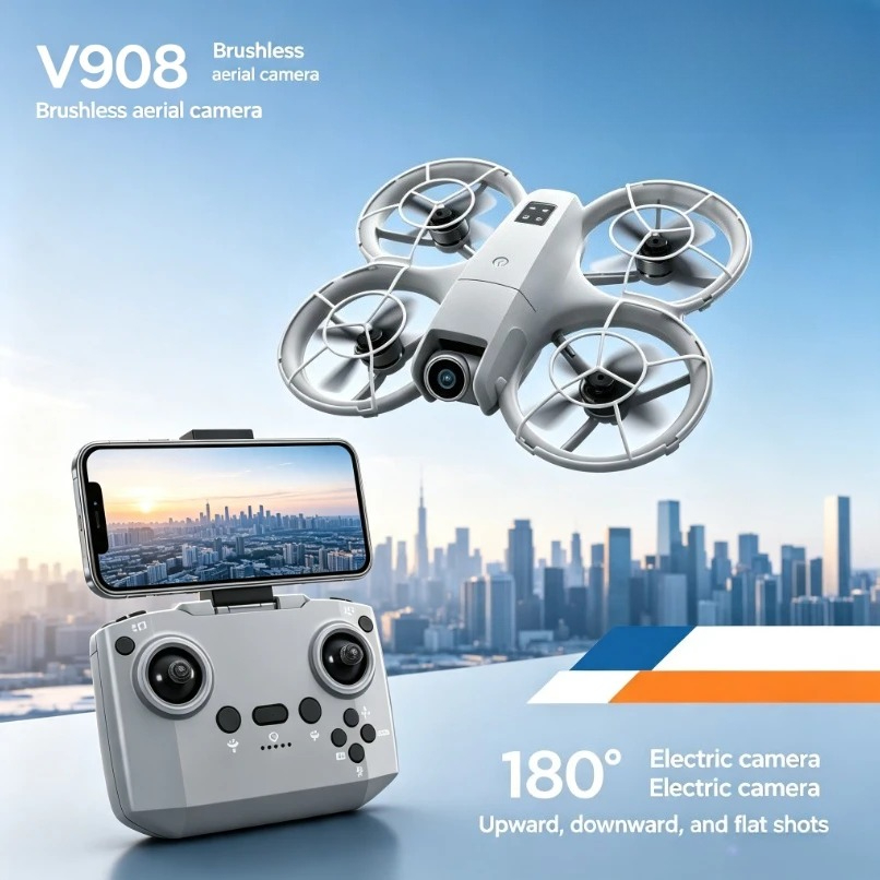 오리지널 V908 접이식 GPS 드론 8K 듀얼 카메라 - Fpv Brushless Rc Drone 4K 리뷰 및 가격