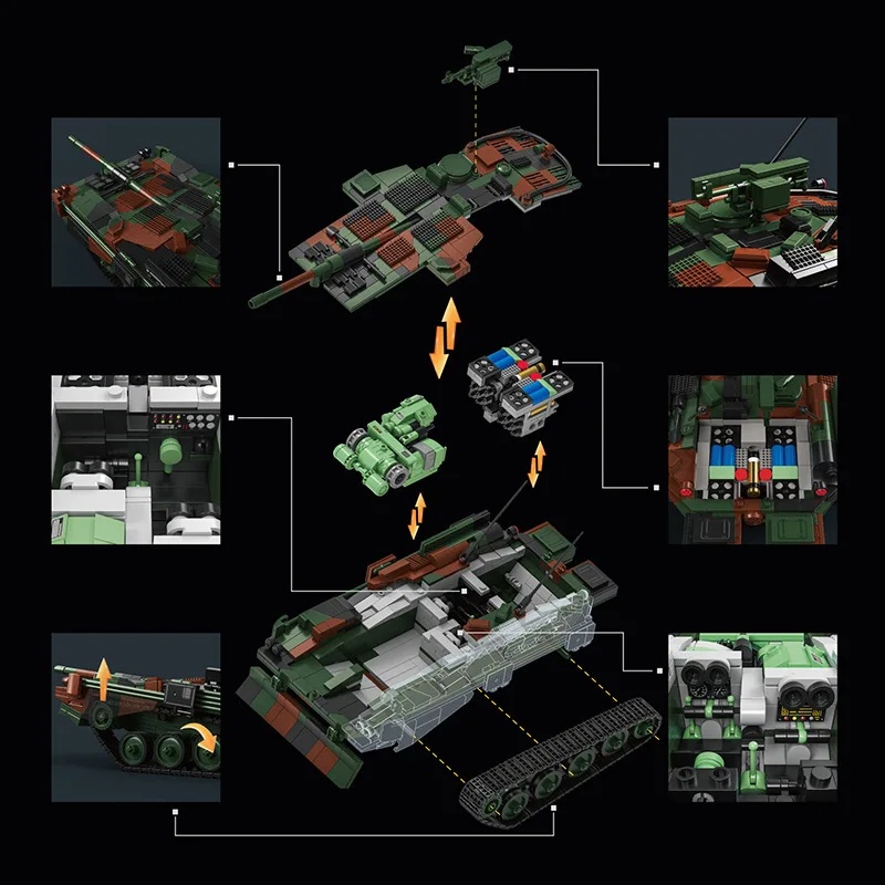 스웨덴 STRV103B 탱크 군사 모델 12GO 970 - Lego Compatible Military Tank 리뷰 및 가격